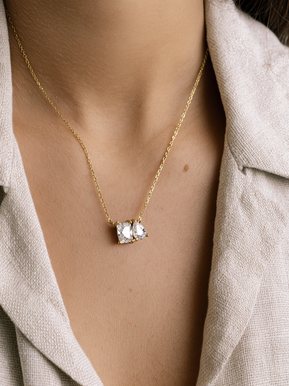 The Juliette Two-Stone Necklace